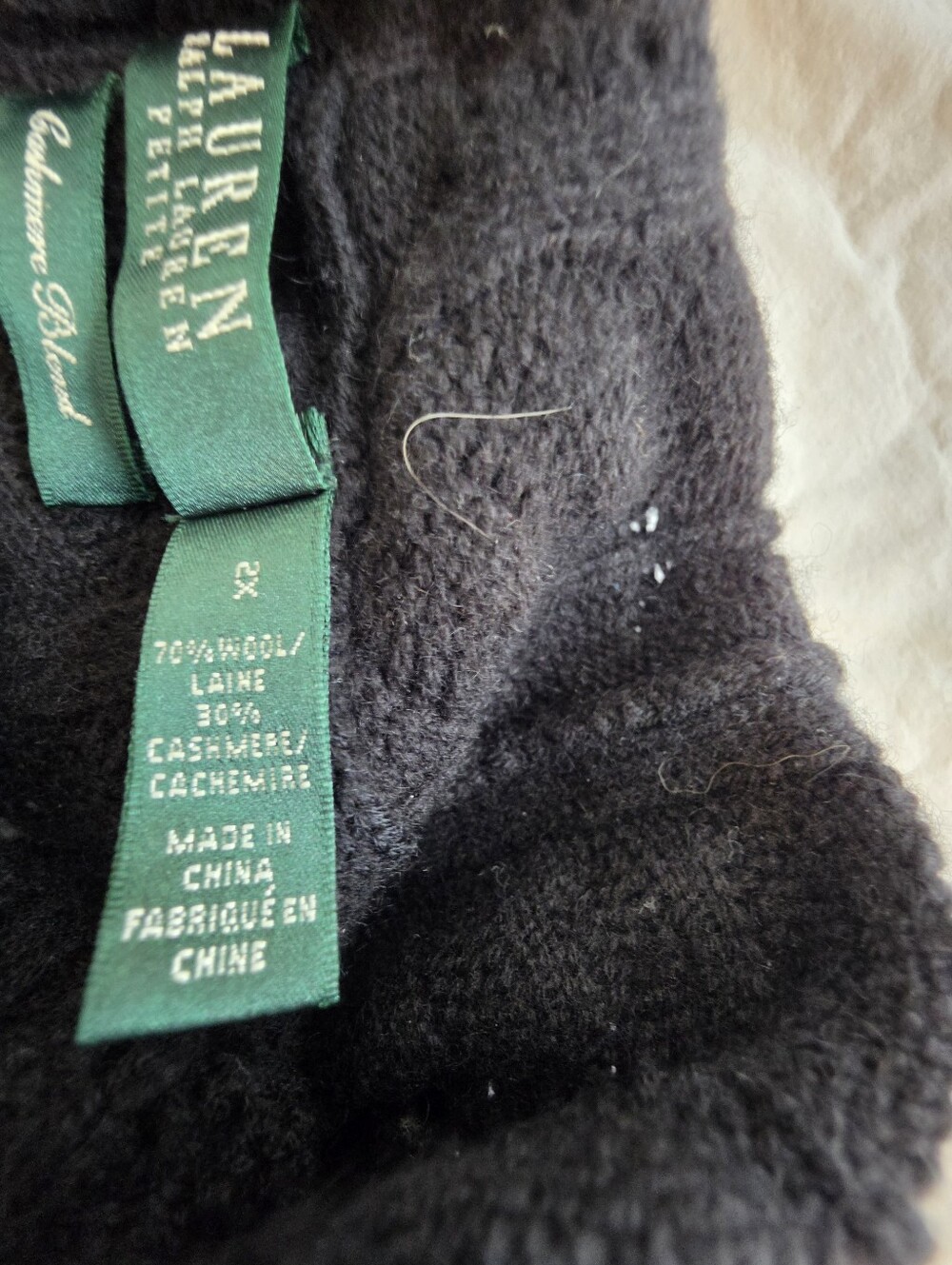 Lauren Ralph Lauren Black Cable Knit Turtleneck Size 2X - Picture 6 of 7